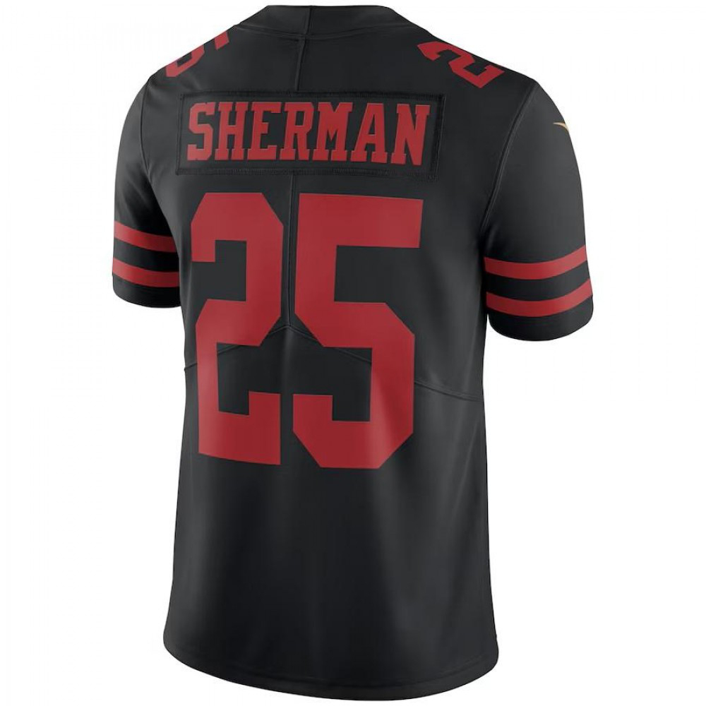 Richard Sherman San Francisco 49ers Nike Vapor Limited Jersey - Black-GridironStore